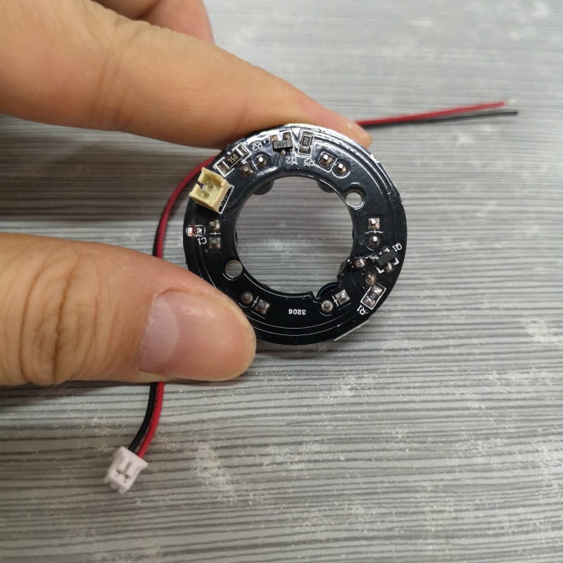 DC12V 940 nm 6pcs black LED Invisible 940nm Night Vision DC12V IR Infrared LED Board no Light IR Illuminator CCTV Accessories