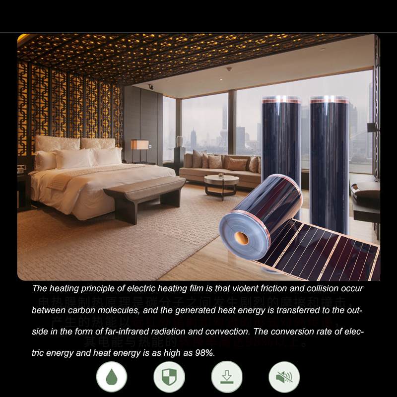 0~ 65°C Floor Heating Infrared Film Floor Heating Systems Electric Floor Heating Warm Floor Underfloor Warming Film Mat