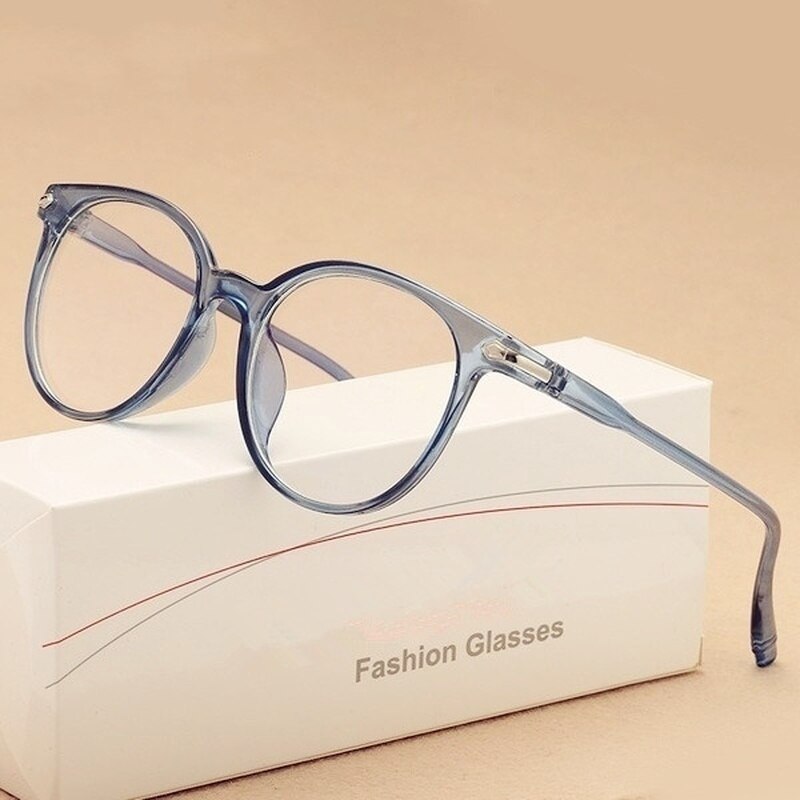 Gennemsigtige briller til kvinder pink cat eye solbriller brille optisk stel briller klar linse vintage anti-stråling
