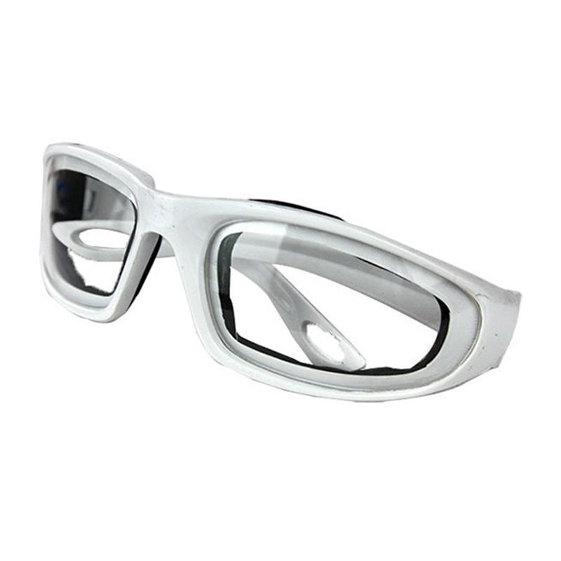 Occhiali da cipolla da cucina economici di alta qualità senza strappi affettare taglio tagliare tritare gli occhi proteggere gli occhiali accessori da cucina: bianca