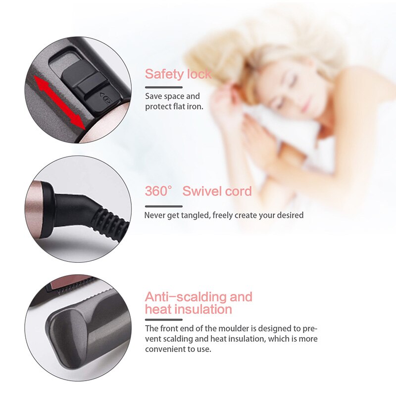 2in1 fers à lisser bigoudi boucleur céramique spirale torsadé plat panneau chauffant Ions négatifs lisseur vague cheveux Style