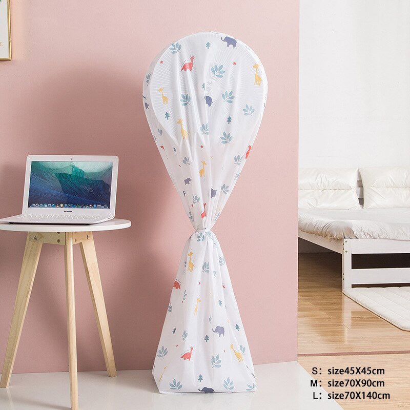 Fan Dust Cover All-inclusive Three-dimensional Dust Cover Electric Fan Cover Household Waterproof And Pollution-proof Fan Cover: Cartoon zoo M