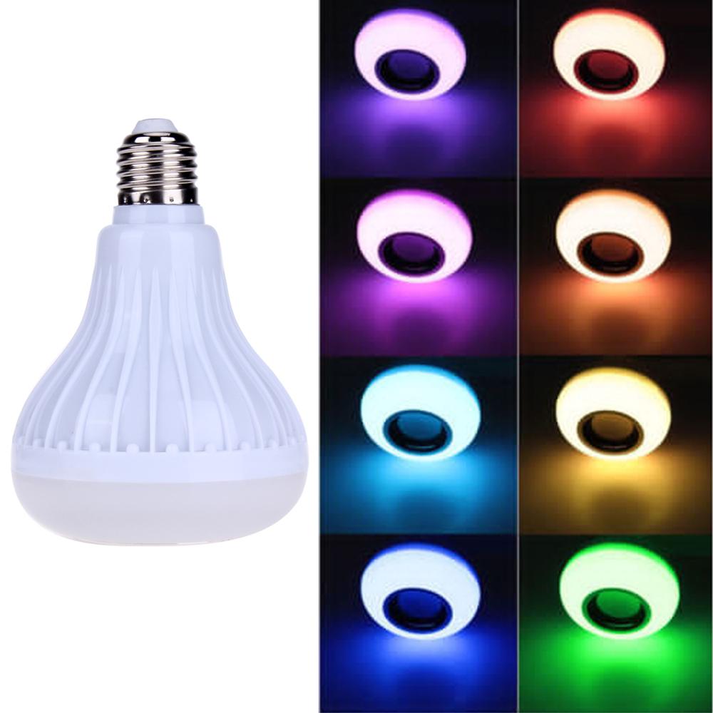 30w rgb bluetooth musik ledet pære lys loftlampe rc farverig boligindretning lampe trådløs led lampe med fjernbetjening luces led: 04