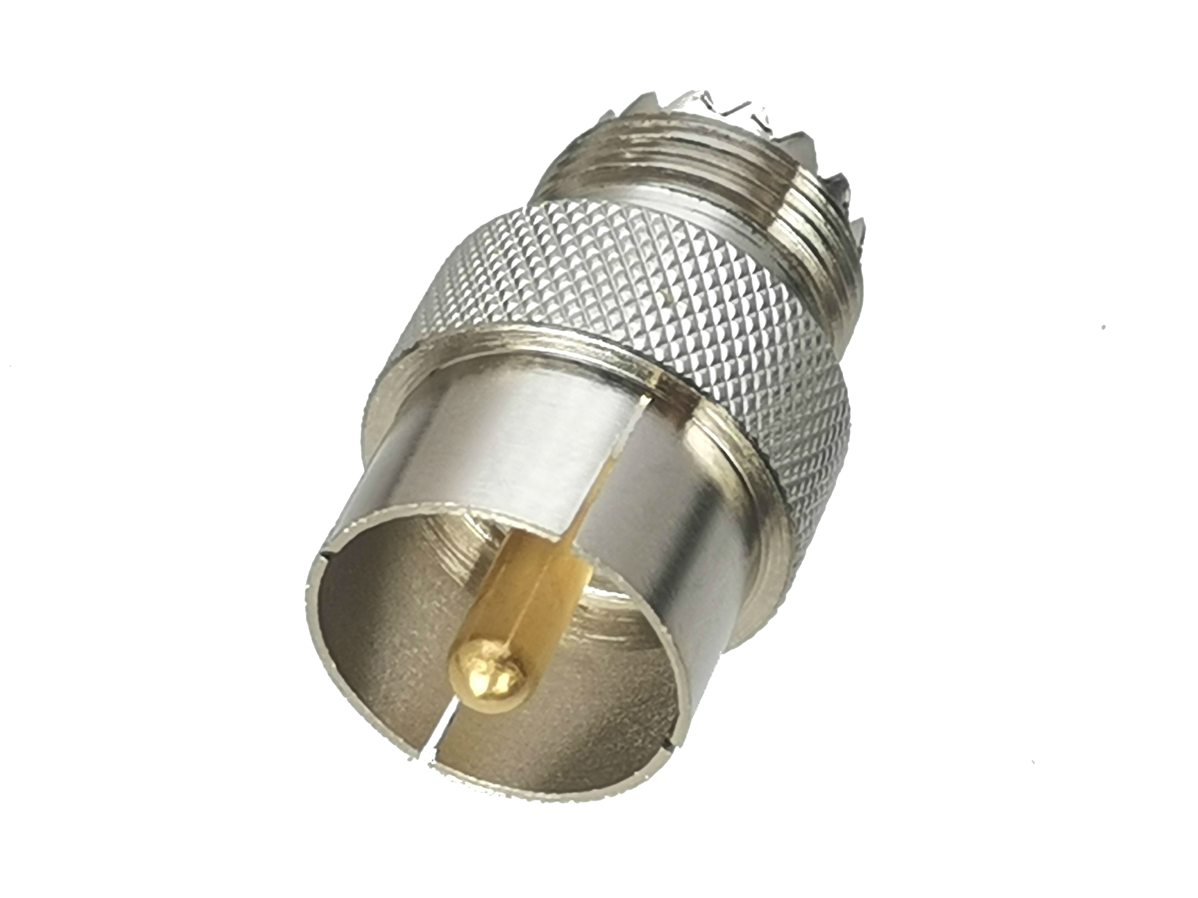 1Pcs Slide-on UHF PL259 Male plug to UHF SO239 Female Jack RF Adapter Connector Coaxial Straight High Quanlity