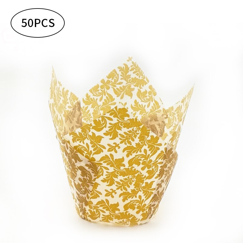 Tulip Cupcake Paper Cupcake Liners Quick Release Muffin Cups for Baking Paper Cake Cups Proveided Tulip Shape Cupcake Tools: 19