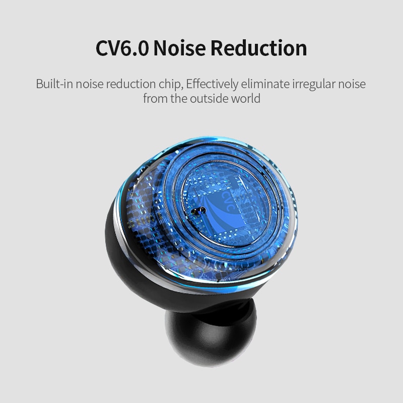 D10/DT2 TWS Bluetooth Earphones Fingerprint Touch Wireless Earbuds HD Stereo Wireless Headphones Noise Cancelling Gaming Headset