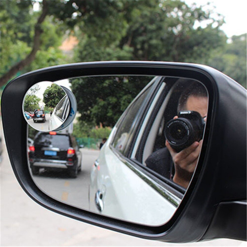 2X Car Styling Blind Spot Mirror Wide Angle Car Rear View Mirror Universal 360 Degree Adjustable Safety Parking Rearview Mirror
