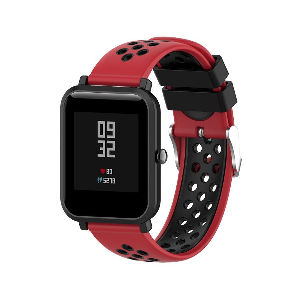Värikäs rannekoru rannehihna amazfit bip pop u lite s kellon rannekkeet amazfit gts 2 stratos pace silikoni älykello ranneke