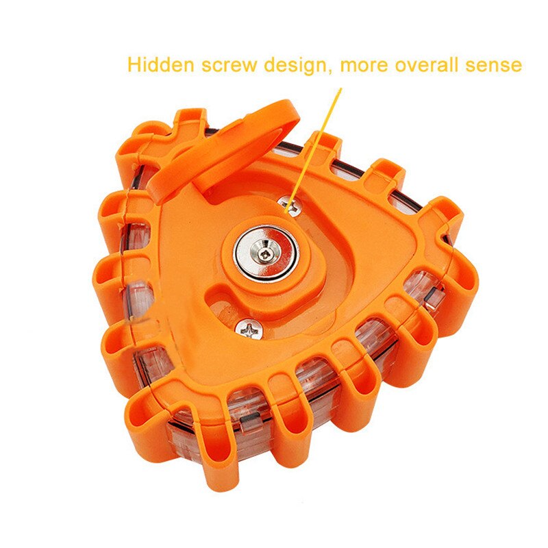 Verkehrs Sicherheit Warnung Licht Orange Starke Magnetische LED Dreieck Blitz Auto Straße Signal Notfall Nacht Schutz 10*9.9*3,5 cm