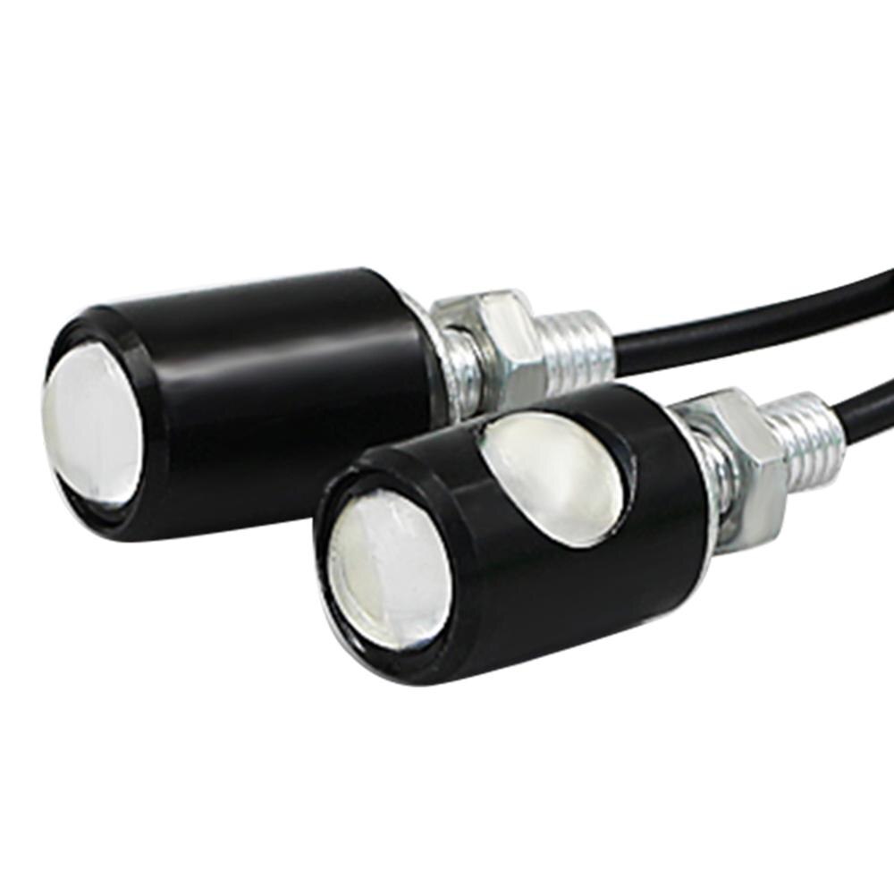 Luz Led estroboscópico de 12v para motocicleta, luz Flash de ojo de águila para motocicleta, foco de luz de freno de advertencia, 2 unidades por par, 7 colores