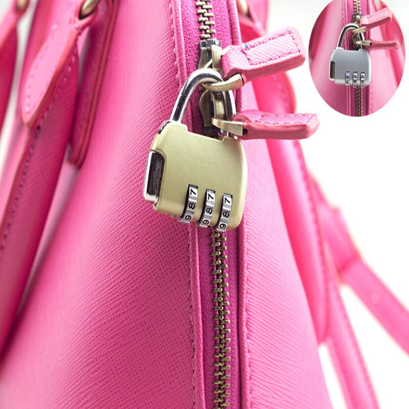 Mini Zinc Alloy Padlock Travel anti-theft Backpack Padlock Small Resettable 3-digit Combination School Bag Password Lock