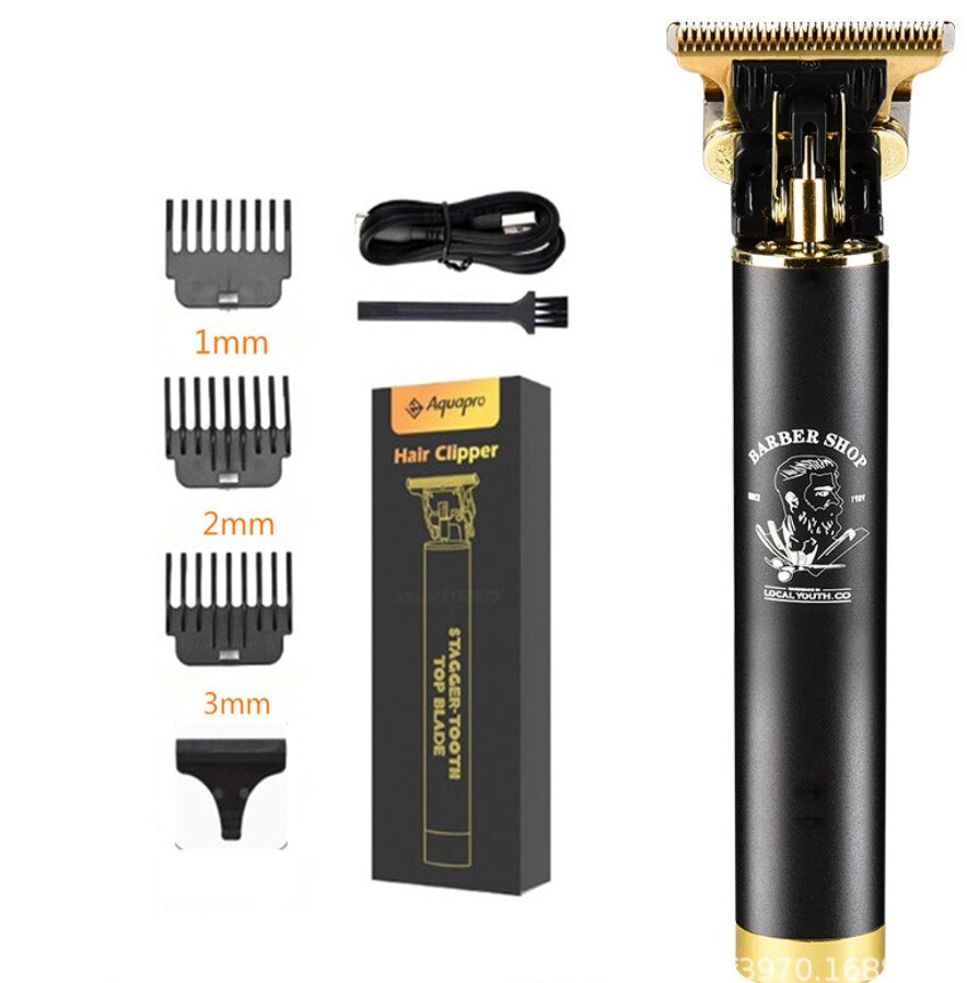 Tondeuse Elektrische Tondeuse Professionele Scheerapparaat Baard Kapper Mannen Haar Snijmachine Voor Mannen Kapsel Stijl: black smooth surface