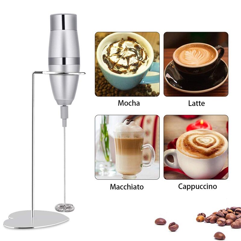 Milk Blender-Espumador de leche, máquina eléctrica de espuma de mano para hacer Lattes de café, capuchino, Chocolates calientes, como Creamer y