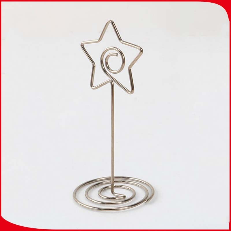 Nocm -10 stuks metalen ster tafelnummer fotohouder staat voor bruiloften en feesten