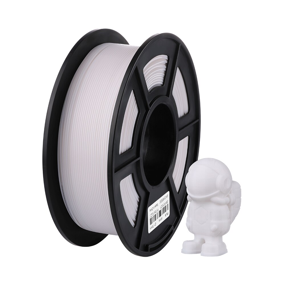 ANCUBIC 3D Drucker Filament PLA 1,75mm Kunststoff Für Chiron mega 1KG 6 Farben Optional Gummi Verbrauchs Material für ender 3 Profi: Weiß-1KG