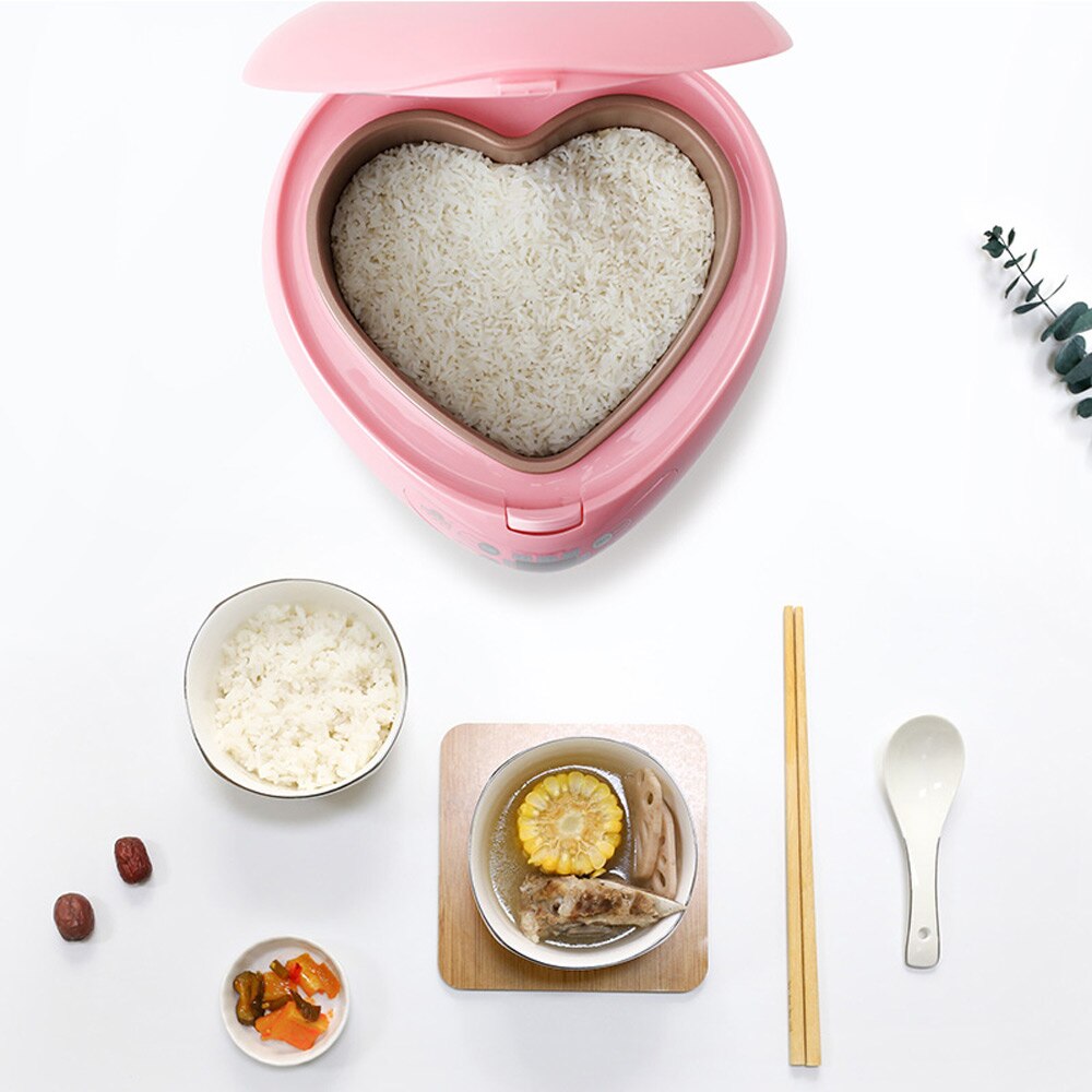 Cuiseur de riz intelligent en forme de cœur, Mini marmite électrique pour 1-2-3-4 personnes