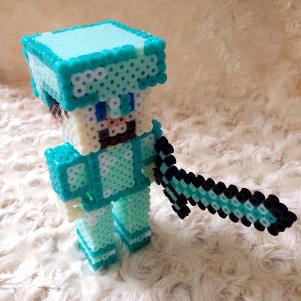 Lad os lave hama perler 5000pc perler perler 5mm 24 farver æske sæt pædagogiske børn diy legetøj perler plussize pegboard stryge perler