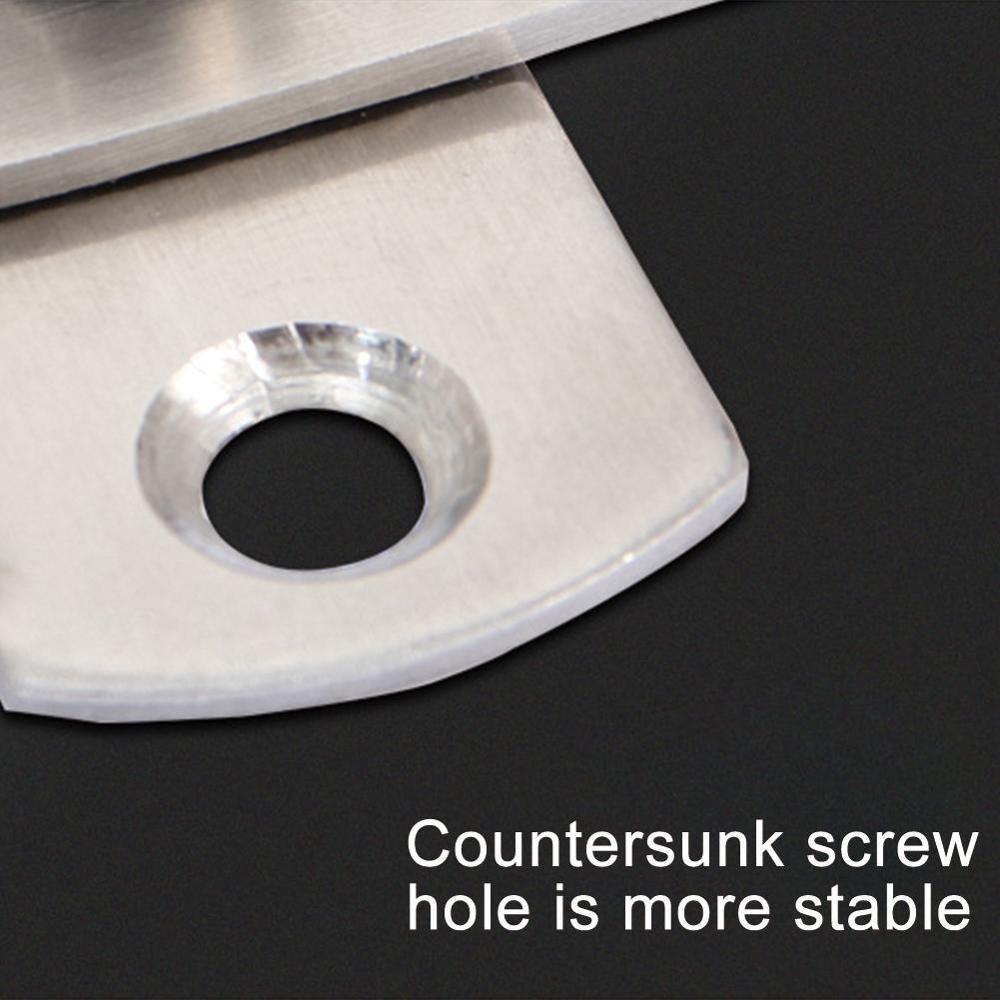 90 Degree Right Angle Door Latch Hasp Bending Latch Bolt Screws Bolt Barrel Buckle Sliding Lock with For Doors H2Z7