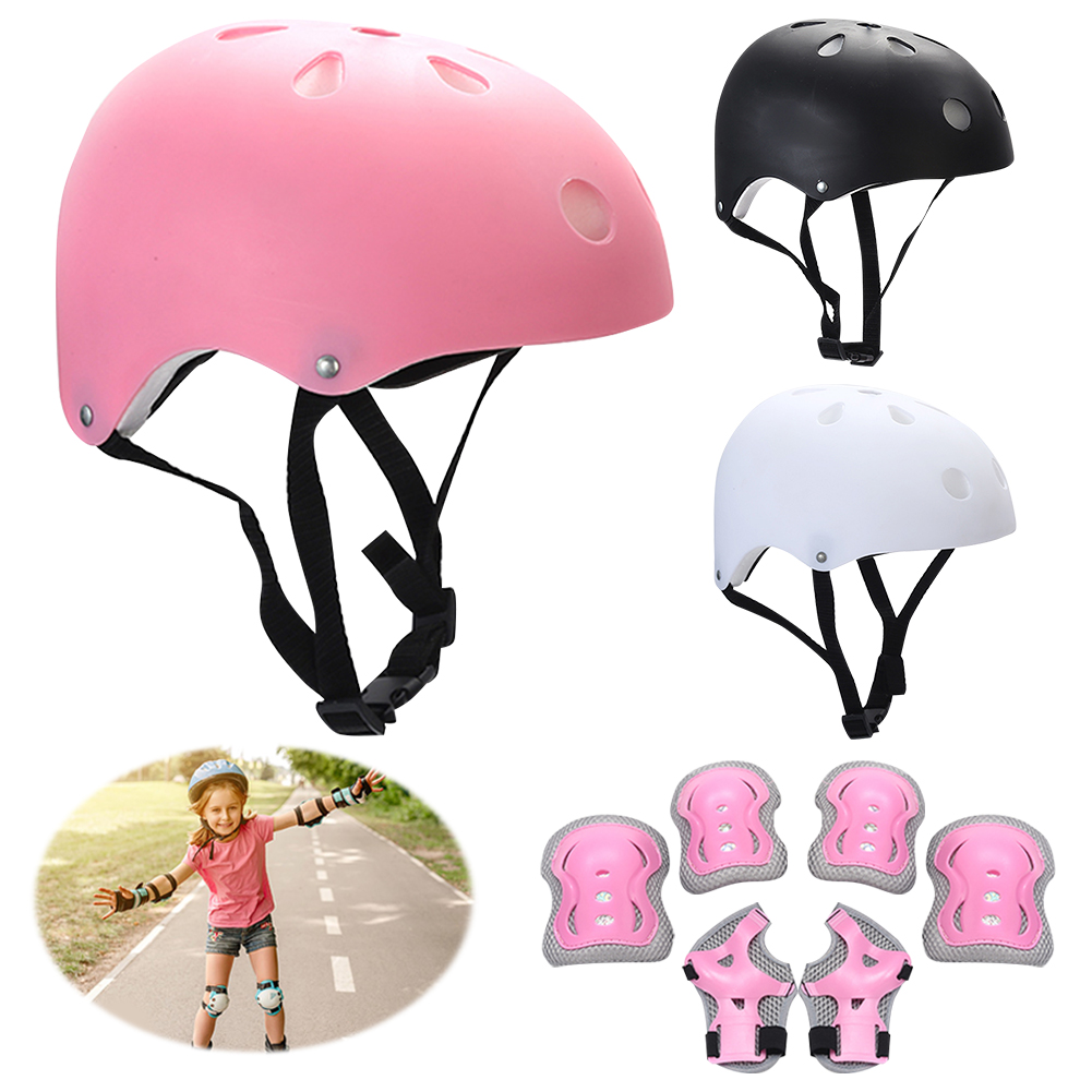 Kinderfietshelm Knie Elleboog Polsbeschermers Beschermende uitrusting voor kinderen voor fietsen Skateboard Scooter Schaatsen