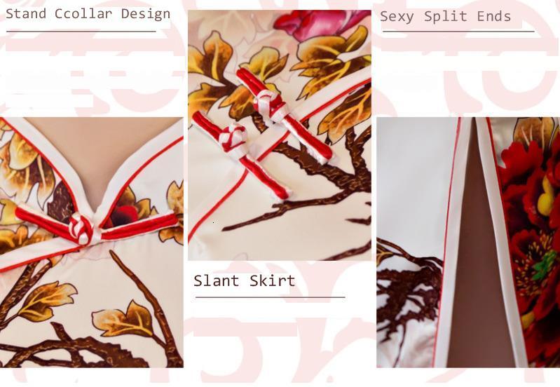 Sheng Coco 6XL 5XL 4XL Grote Size Vrouwen Kleding Roze Bloem Vlinder Patroon Lange Zijden Cheongsam Jurk China Bruiloft Qipao