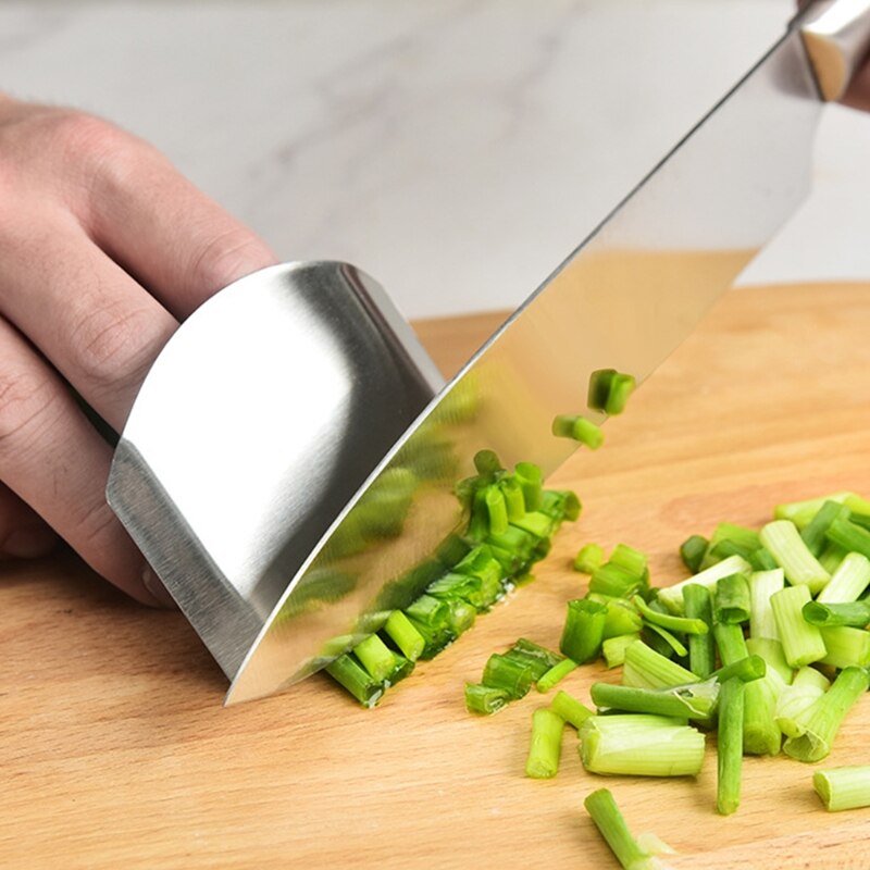 Stainless Steel Double Finger Guard Protect Hand Cutting Guard Knife Cutting Protector Small Safe Anti Hurt Finger