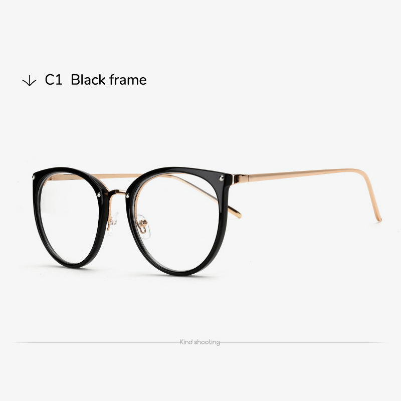 Toketorism naisten läpinäkyvät lasit vintage optiset kehykset reseptilasit: Musta