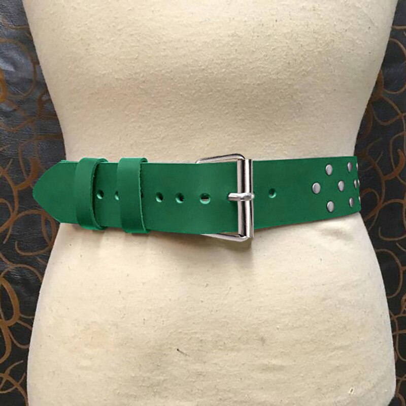 Cinturón grande Vintage Steampunk tachonado, Dagorhir SCA, Guerrero celta, Pirata, aventurero, accesorio de cintura, juego de historia con nudos: Green