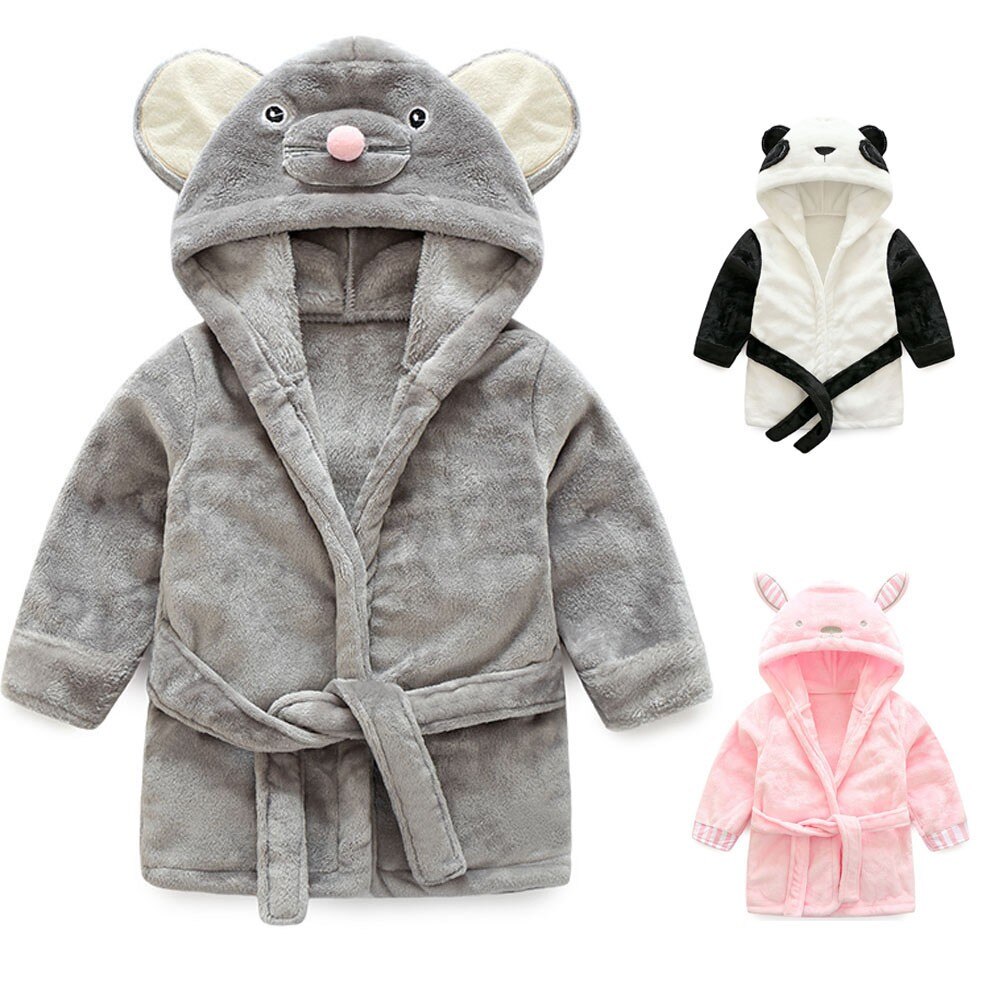 Nachtkleding Baby Jongens Meisjes Kids Badjas Cartoon Dieren Hooded Handdoek Pyjama Kleding Піжама Жіноча Voor Slaap Пижама Kleding