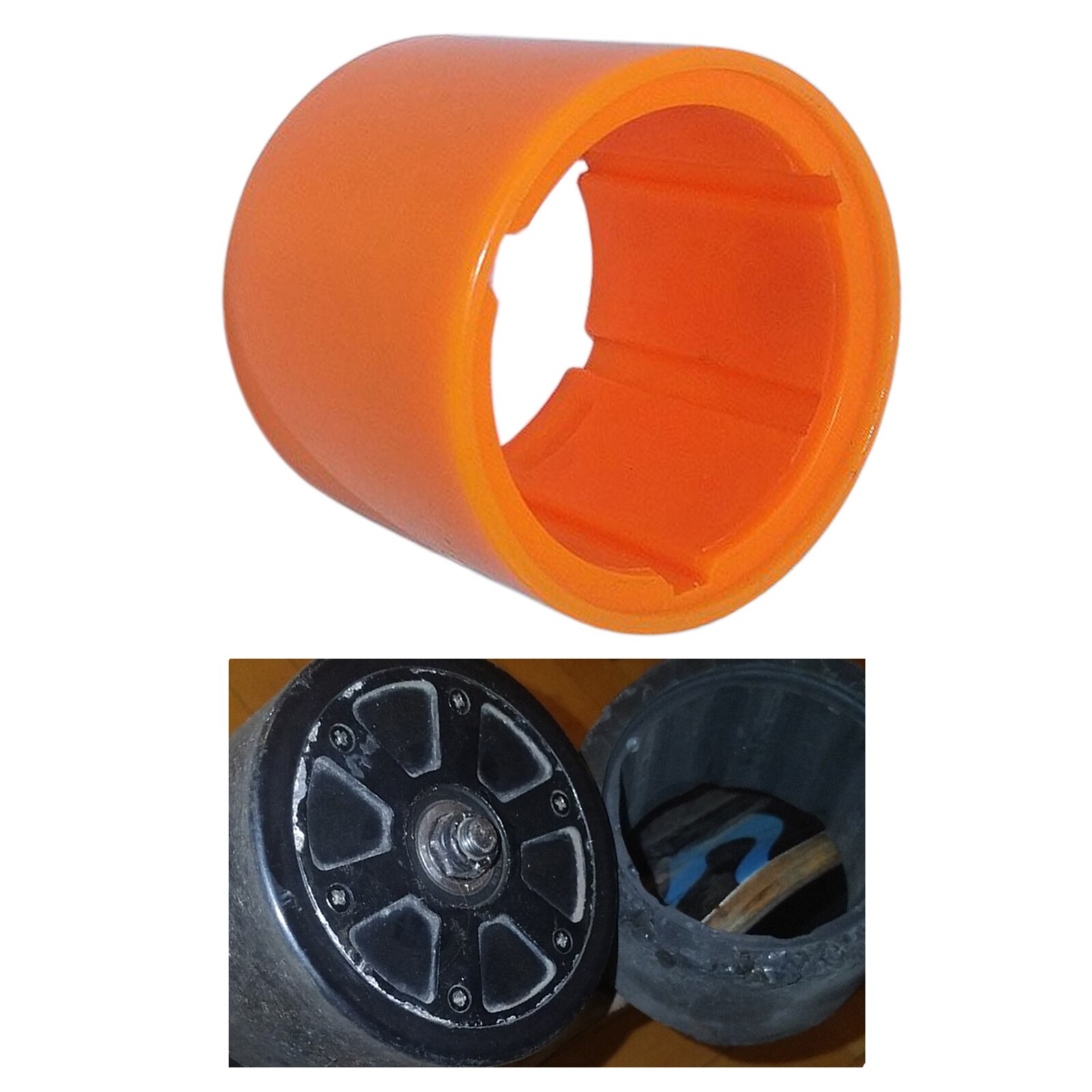 DIY elektryczny skuter silnik piasty koła moc montaż osi wymienna skóra opony elektryczna deskorolka akcesoria robić silników: 70mm pomarańczowy