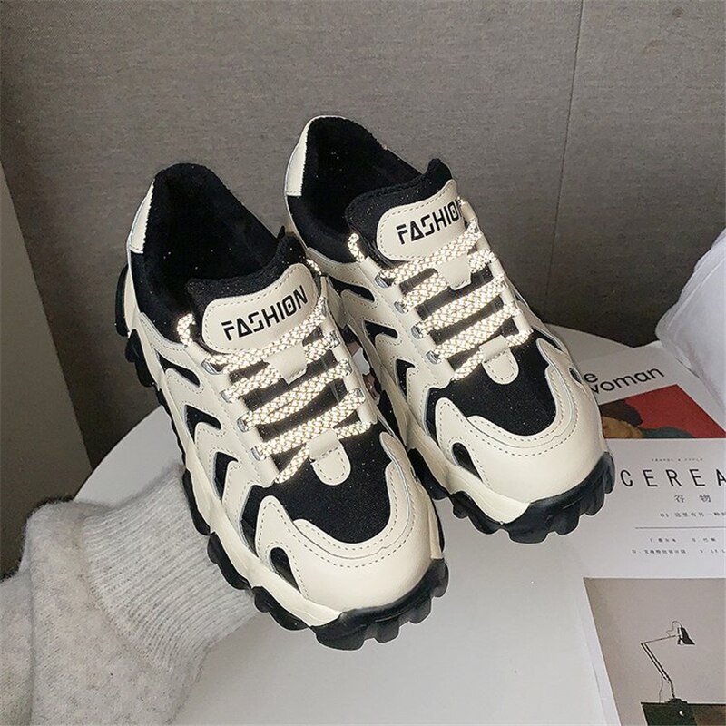 Vrouwen Schoenen Mode Dikke Zolen Leuke Verhoogde Sneakers Casual Loopschoenen Platte Bodem