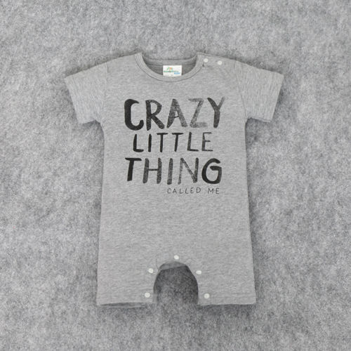 zomer baby romper baby jongens meisjes kleding korte mouwen een stukken Jumpsuit babykleding: 4-6 Months / Grijs
