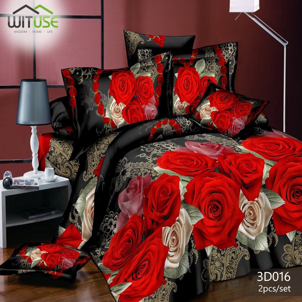 Light Family Down Quilt Twin Queen Bedding Sets 3d Quilt Duvet Cover Pillowcase Set Flowers Printing Decorate Family Bedroom: Color 7