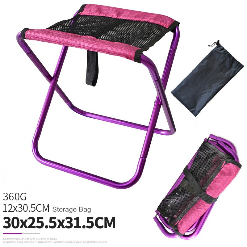 Outdoor Ademend Mesh Opvouwbare Vissen Stoel Ultra Licht Gewicht Draagbare Vouwen Camping Aluminium Picknick Vissen Stoel