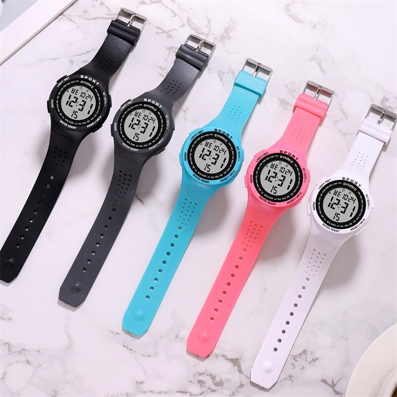 Synoke Vrouwen Horloges Sport Horloge Ultralight Grote Wijzerplaat 30M Waterdichte Led Studenten Elektronische Mannen Horloges Relogio Masculino