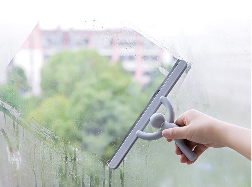 Window Squeegees Glass Cleaning Wiper Brush Eco-Friendly Soft Glass Scraper Glass Wiper Cleaner Helper Household Cleaning Tool