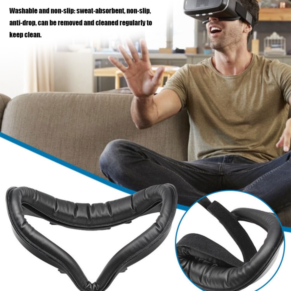 VR Face Cover for Oculus Quest 2 - PU Leather Eye Pad Replacement - Immersive Experience