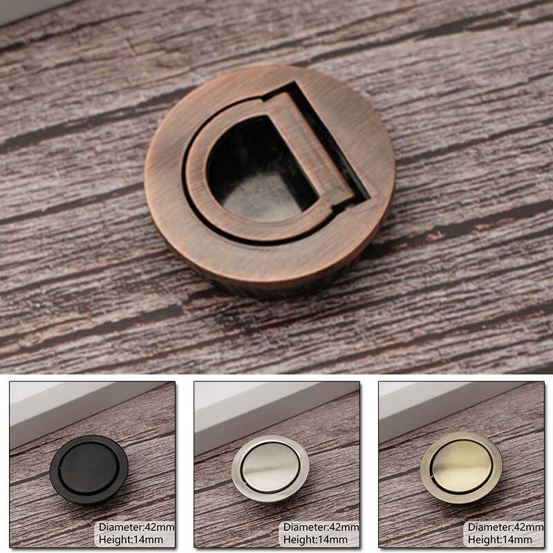 Ukryte drzwi uchwyty ze stali nierdzewnej wpuszczone spłukać ciągnąć okucie szafki meble niewidoczne okrągłe drzwi uchwyt robić holowania