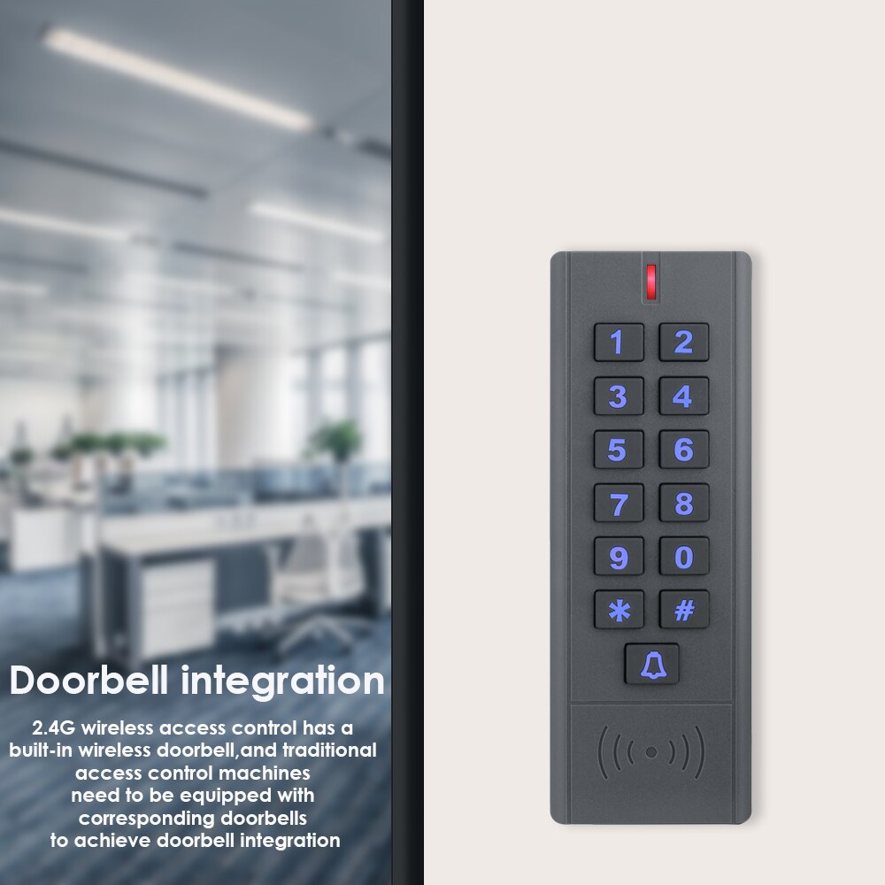 Waterproof Wireless Door Lock Remote Control Access Control 125Khz EM Card RFID Wireless Access Control Keypad Control Reader
