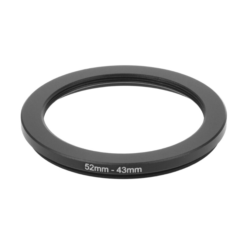 52mm à 43mm métal abaisseur anneaux adaptateur d'objectif filtre caméra outil accessoire