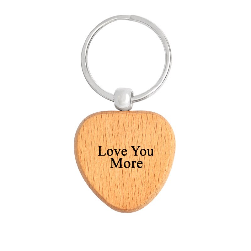 Juelee Natuurlijke Houten Sleutelhanger Sleutelhanger Ronde Vierkante Anti Verloren PAPA/VADER/OPA LIEFDE U MEER MEISJE JONGEN VRIEND Hout Sleutelhangers: round love you