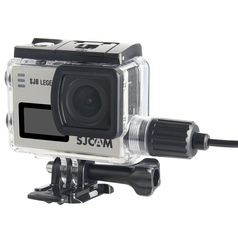 Original sjcam sj6 lenda acessórios da motocicleta caso à prova dwaterproof água habitação com cabo usb para sjcam sj6 legned ação câmera