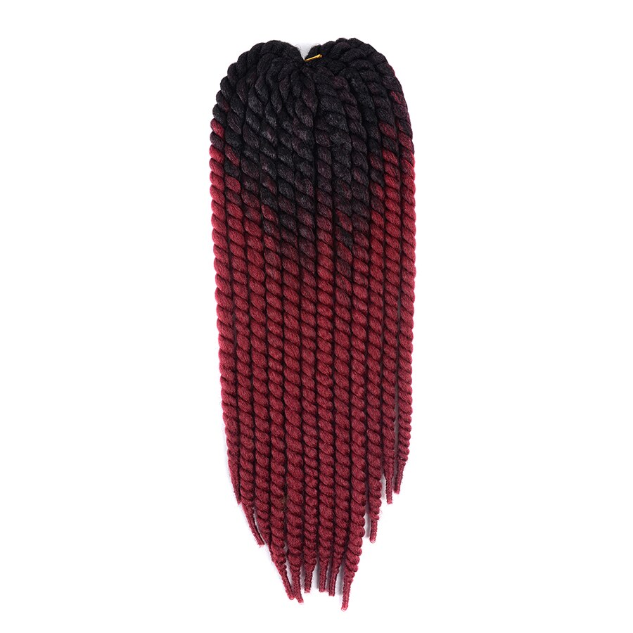 22 ''120g 20 couleur havane Mambo torsion cheveux Crochet tresses synthétique Ombre Crochet cheveux tressage cheveux violet: P1b / 27