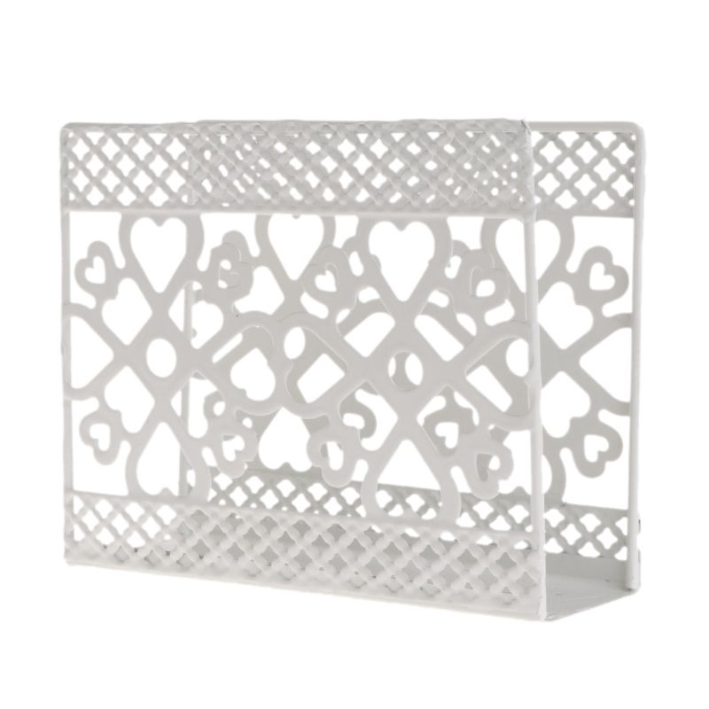 Distributeur de serviettes en métal, support pour mouchoirs en papier, décoration de Table de fête à domicile: C