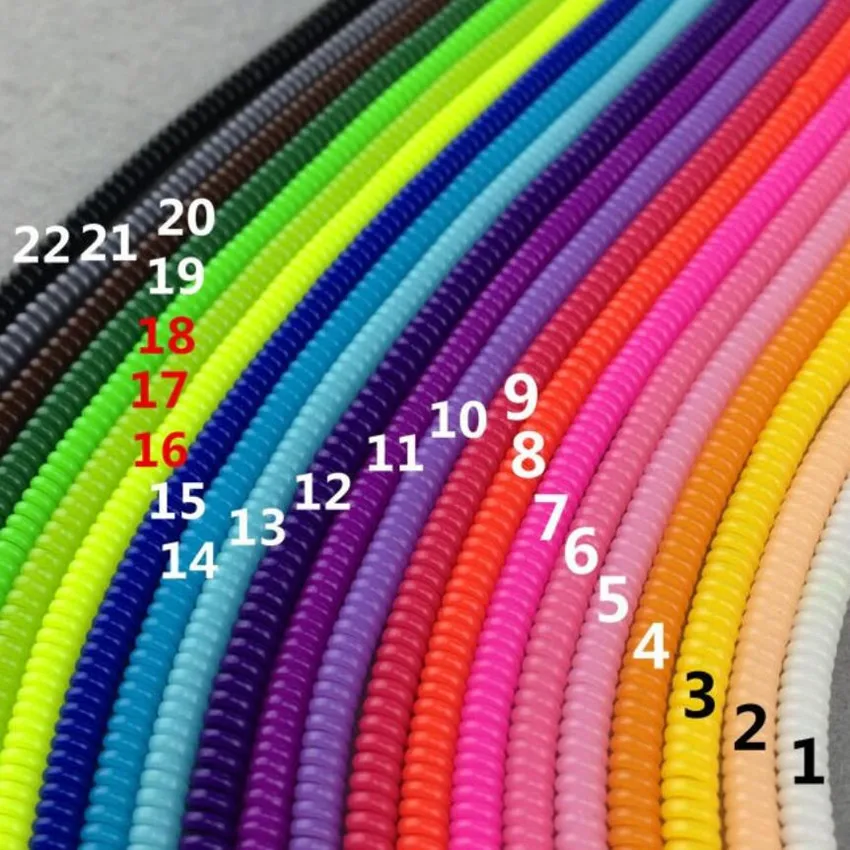 Soporte de Cable sólido de 60CM, Protector de Cable en espiral de TPU, organizador para el hogar