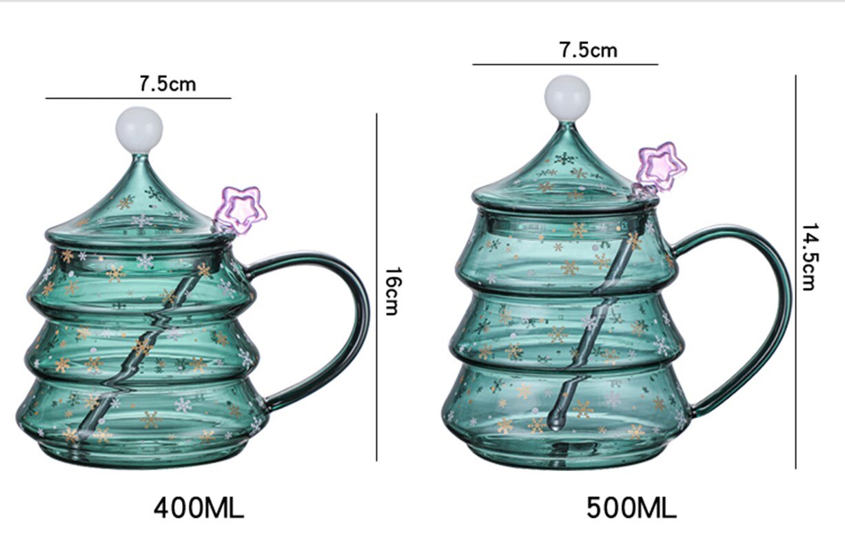 400mi/500mi pyrex stjerne ønsker kopp kopp juletre kopp enkeltlag dobbeltlag kopp kontor merke kaffekopp