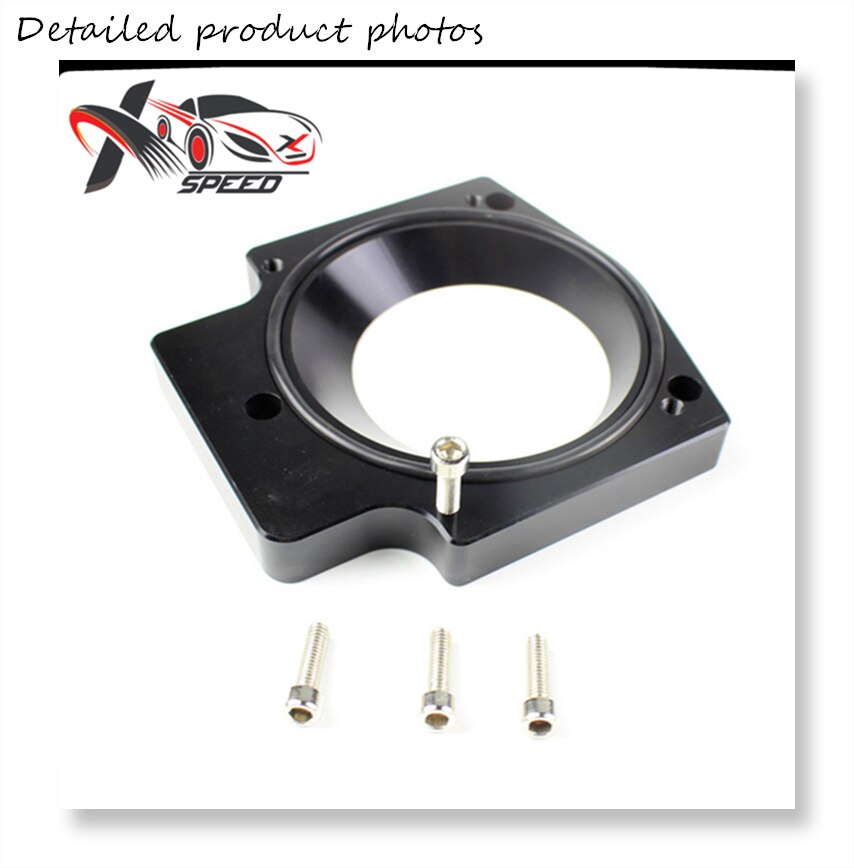For LS 102mm Throttle Body Spacer V8 Aluminum Adapter Intake Manifold XXTBGM102SP: Black
