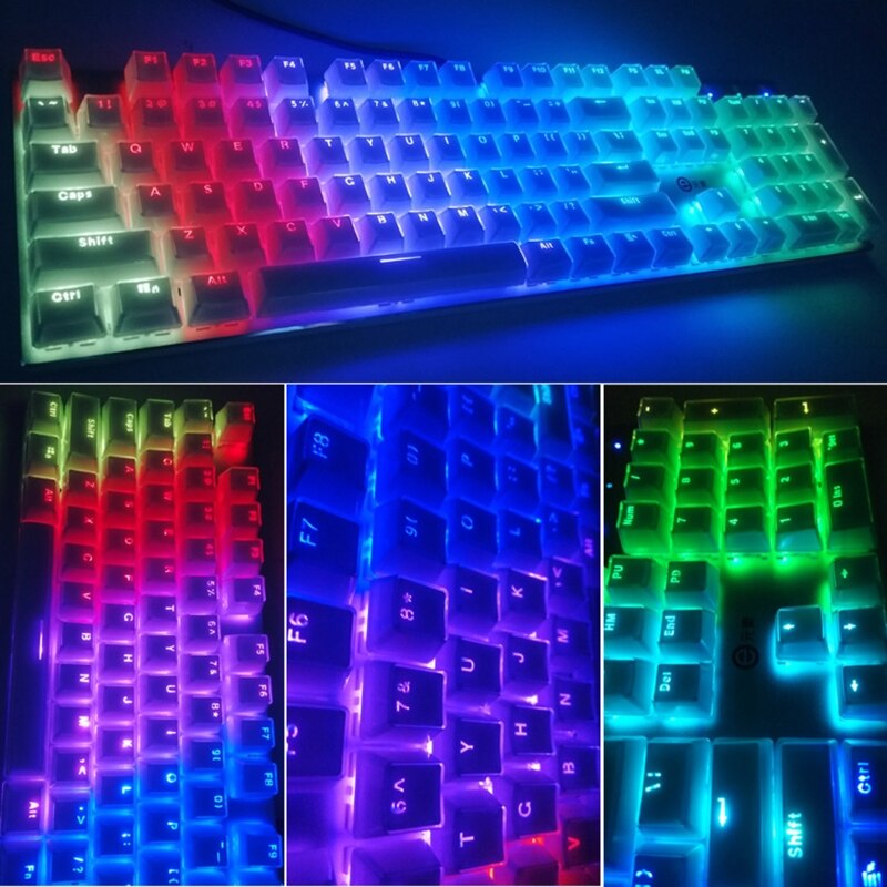 12-key PBT Crystal Translucent Keycaps with Key Puller for Mechanical Keyboard
