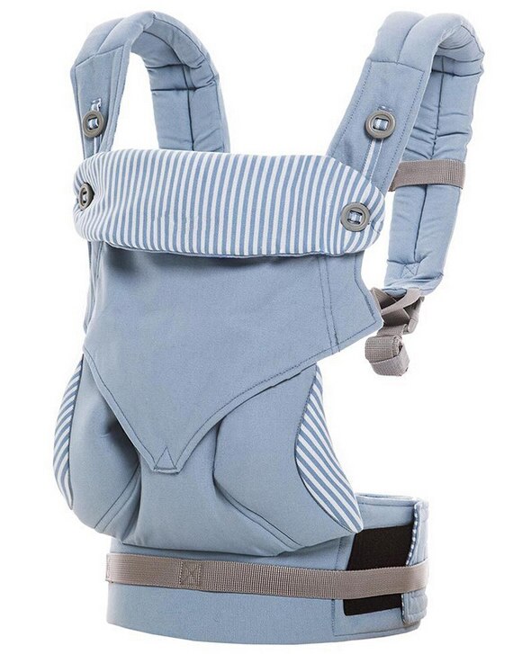 Ergonomische Draagzak 360 Omni Biologisch Katoen Vier Positie 360 Baby Carrier Ademende Koele Lucht Baby Carrier Rugzak: 360 striped blue