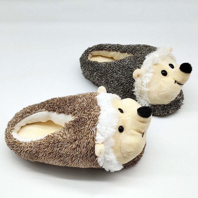 Zapatillas especiales de piel de erizo zapatos de tierra de madera hombres zapatillas de invierno mujer Zapatillas personalizadas casa zapatillas niños interior