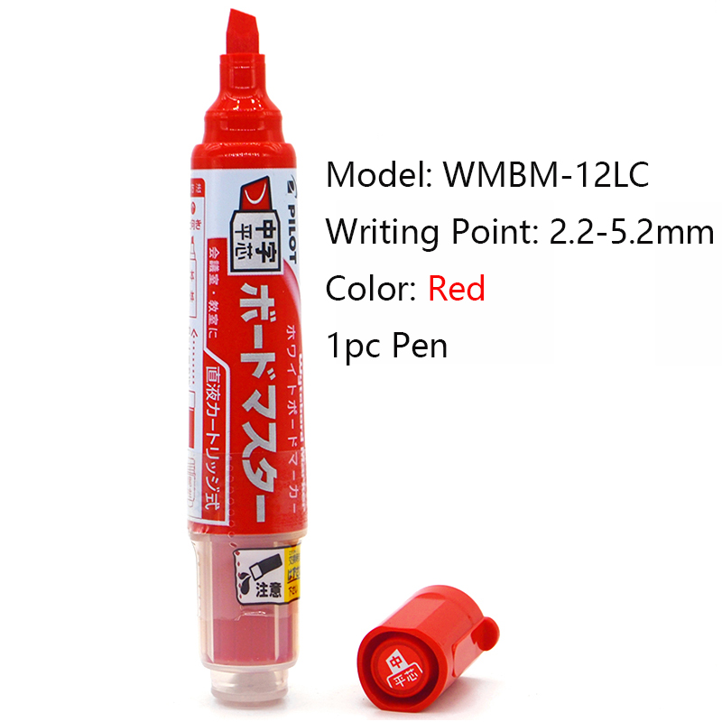 Marcadores de quadro branco piloto canetas de marcação de tinta recarregável apagável 1.7/2.2-5.2/2.3mm dicas marcadores de quadro branco material escolar escritório: laranja